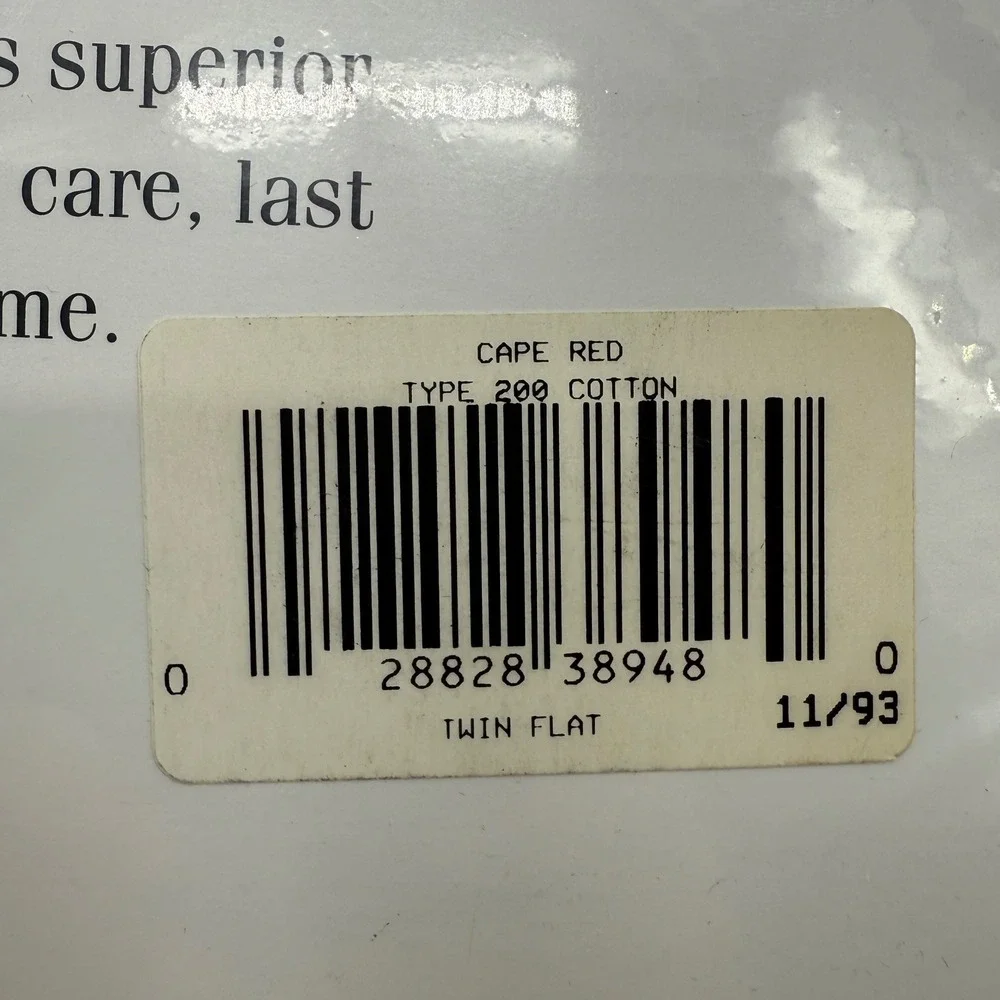 Vintage Ralph Lauren‎ Cape Red Stripe Twin Flat Sheet Made In USA Sealed